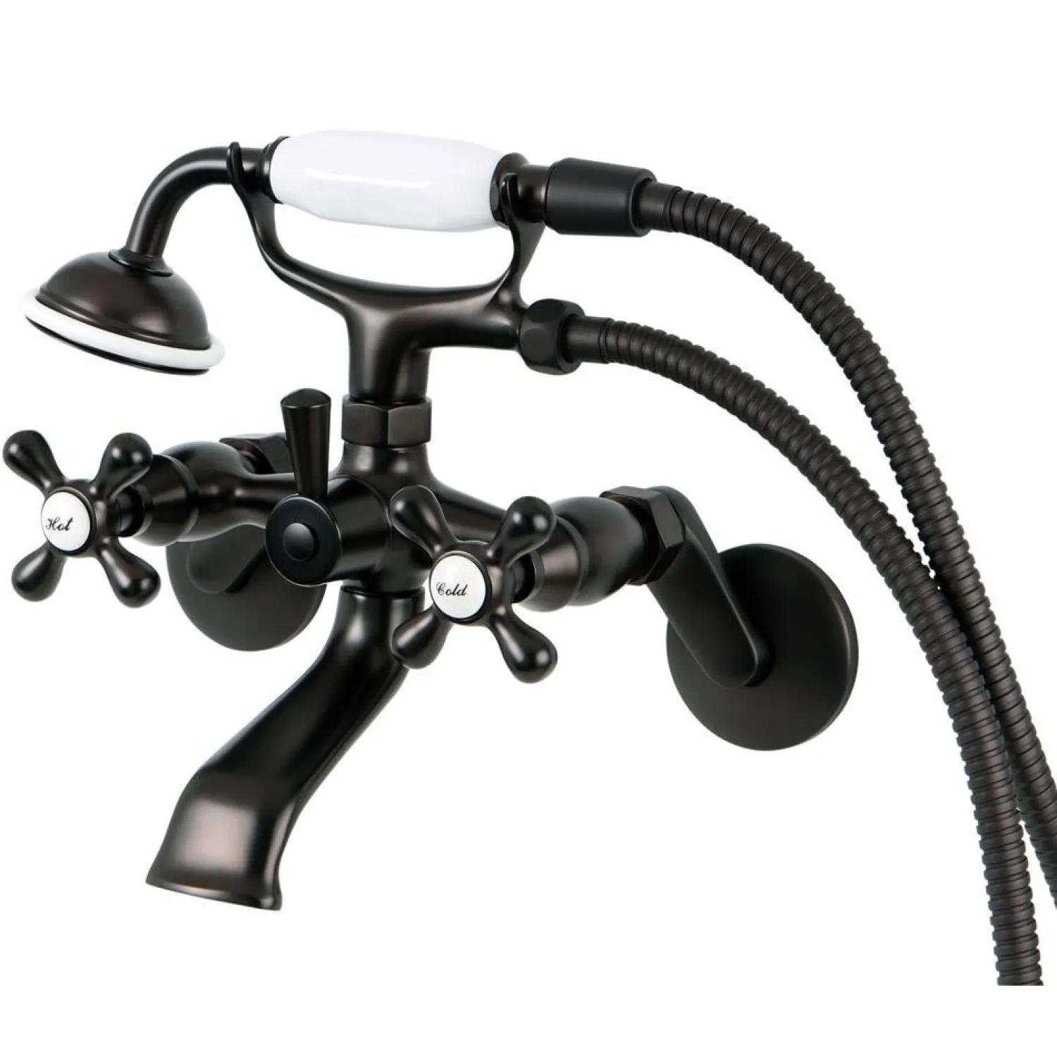 Outlet Victorian Tub Wall Mount Clawfoot Tub Filler with Hand Shower Tub Faucets