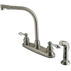 Outlet Victorian Two-Handle Centerset Kitchen Faucet Faucets With Side Spray