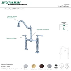Sale Victorian Two-Hole Vessel Sink Faucet Vessel Faucets