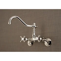 Hot Vintage 6" Adjustable Center Wall Mount Kitchen Faucet Wall Mounted Kitchen Faucets