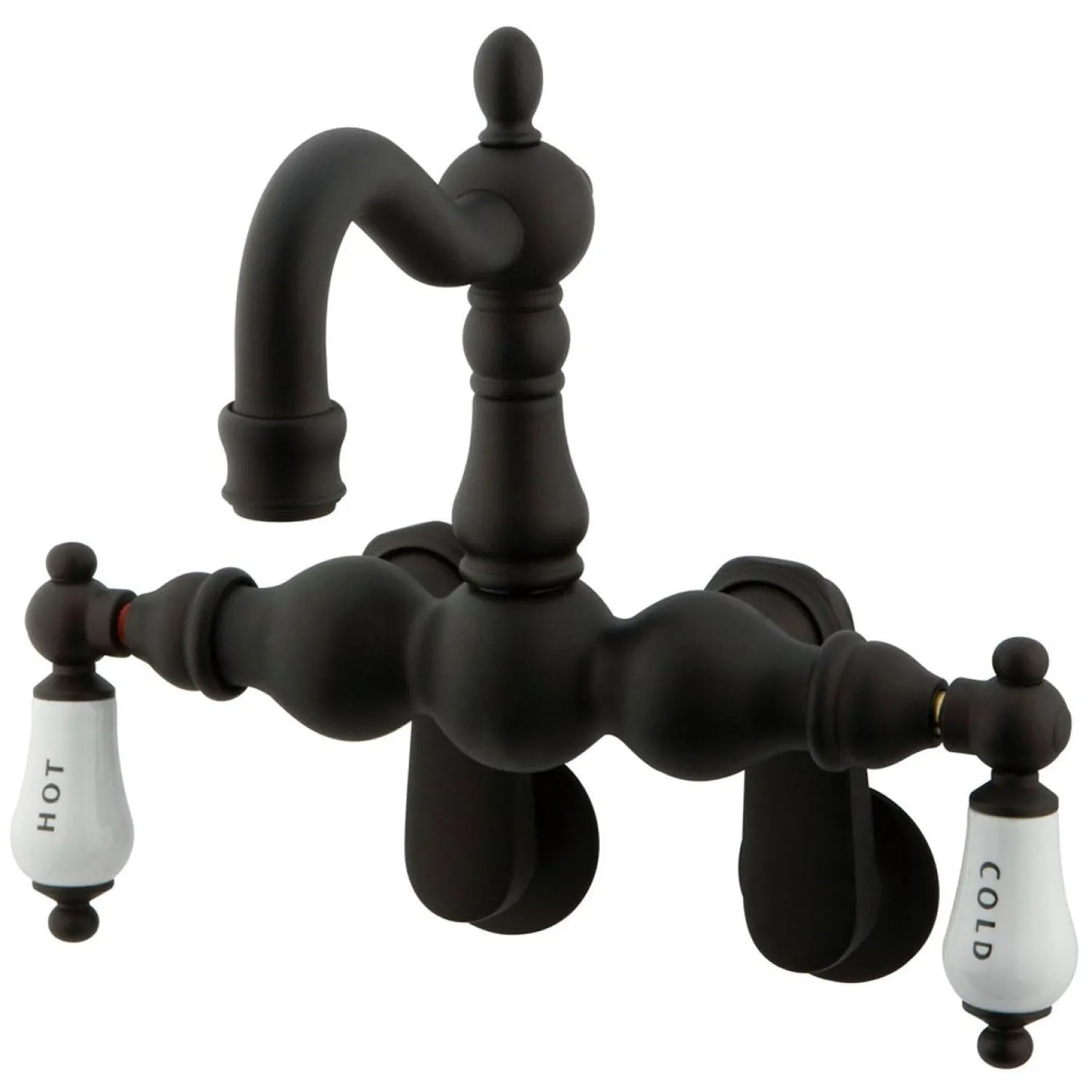Best Vintage 3-3/8" - 9" Adjustable Center Classic Wall Mount Clawfoot Tub Filler Tub Faucets