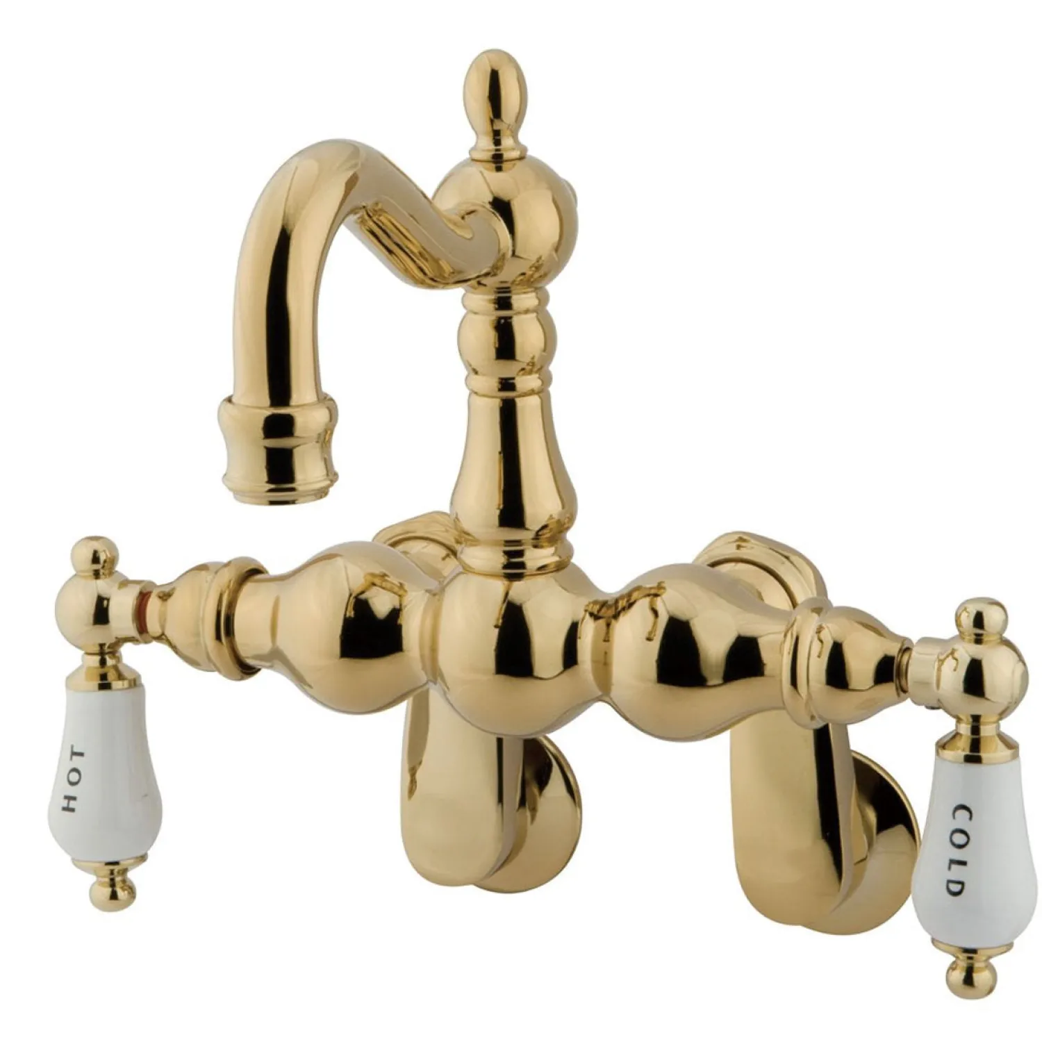 Best Vintage 3-3/8" - 9" Adjustable Center Classic Wall Mount Clawfoot Tub Filler Tub Faucets