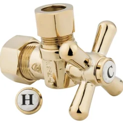 Discount Vintage Angle Stop with 5/8" OD Compression x 1/2" OD Compression Toilet Parts