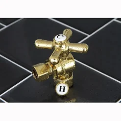 Online Vintage Angle Stop with 3/8" IPS x 3/8" OD Compression Toilet Parts