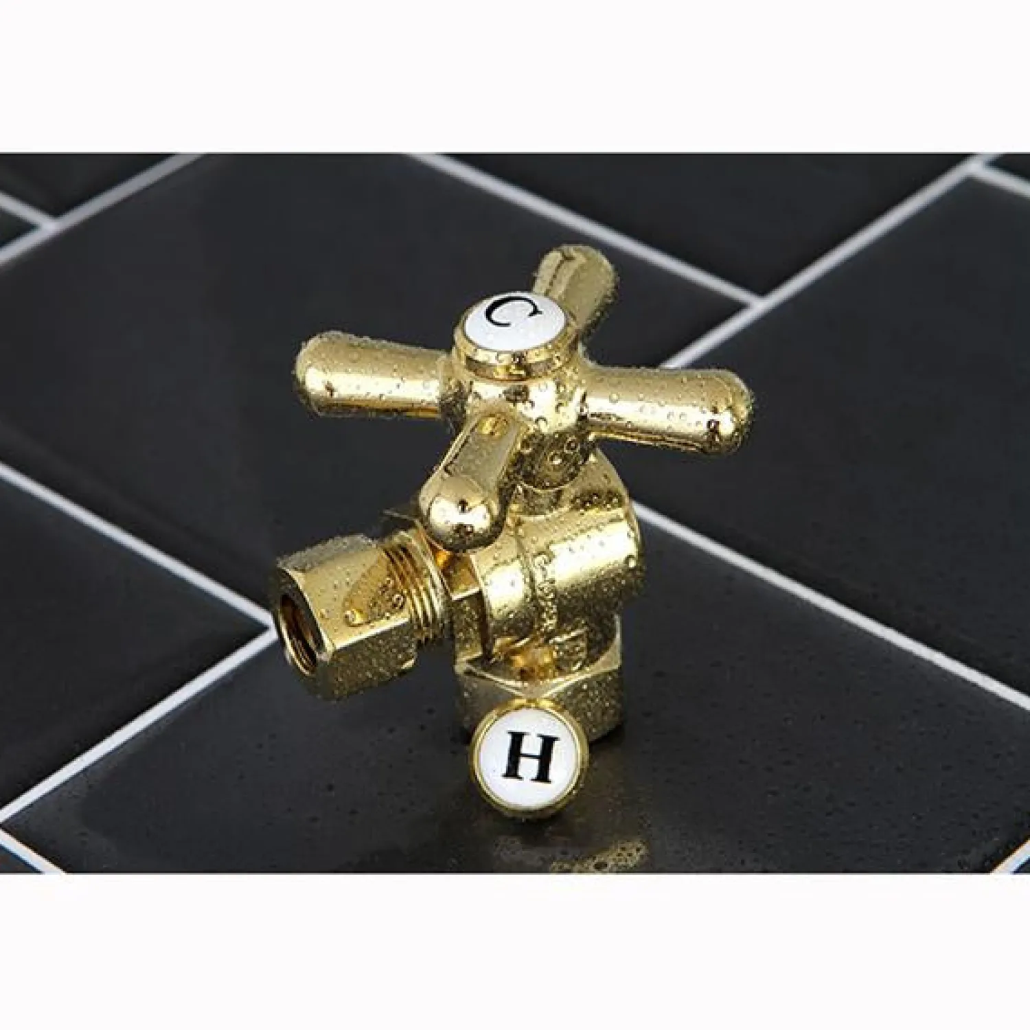 Online Vintage Angle Stop with 3/8" IPS x 3/8" OD Compression Toilet Parts