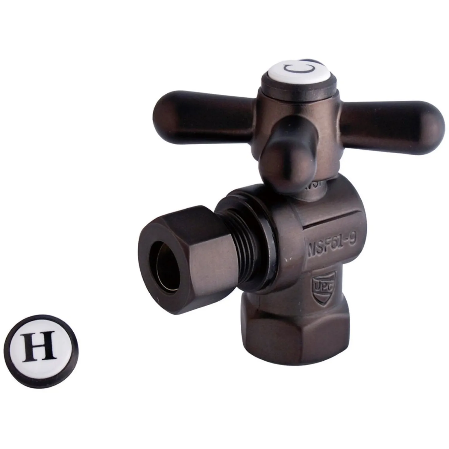 Online Vintage Angle Stop with 3/8" IPS x 3/8" OD Compression Toilet Parts