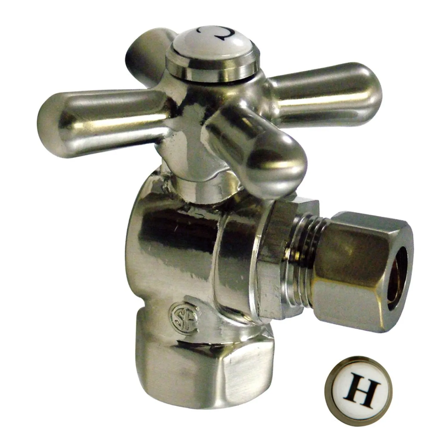 Online Vintage Angle Stop with 3/8" IPS x 3/8" OD Compression Toilet Parts