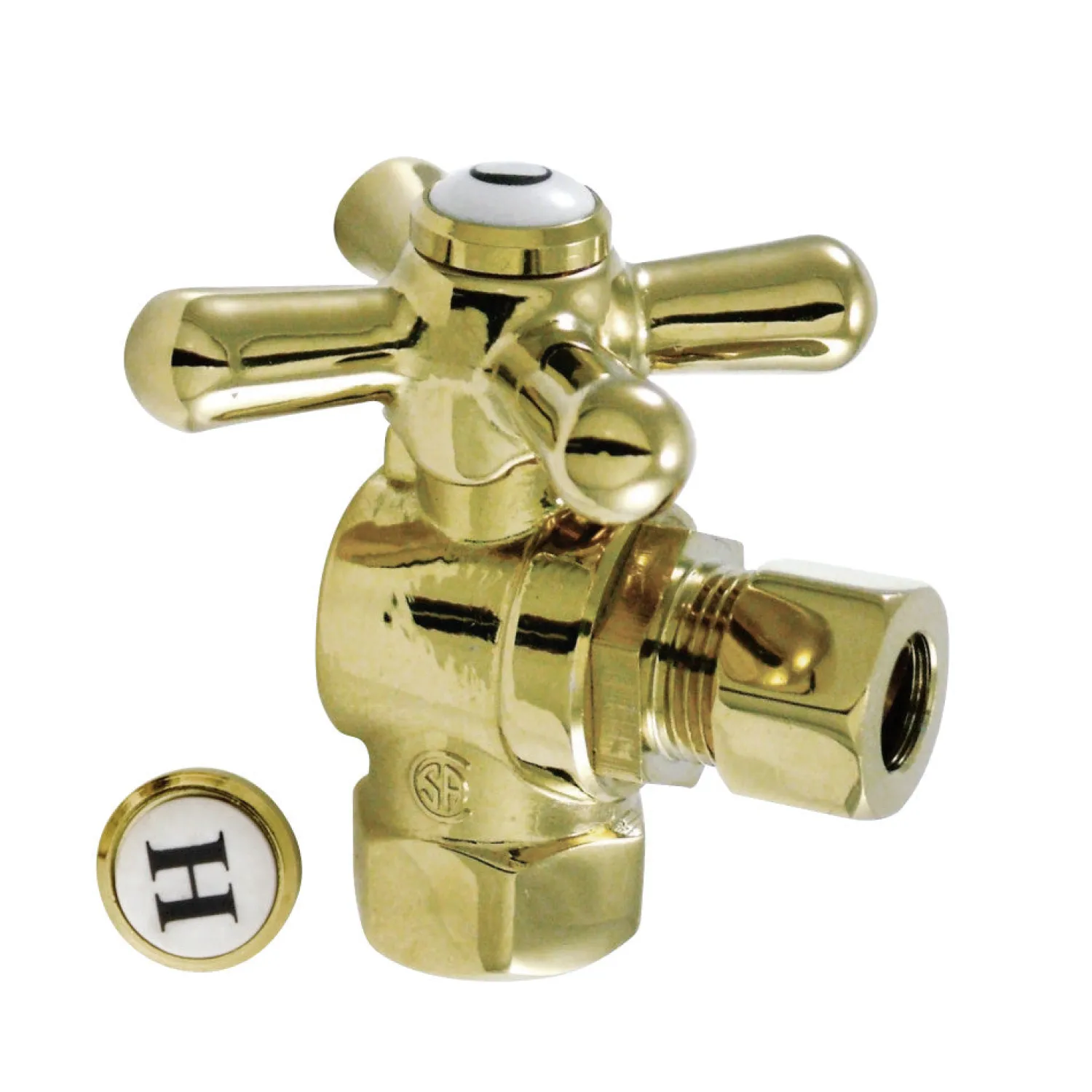 Online Vintage Angle Stop with 3/8" IPS x 3/8" OD Compression Toilet Parts