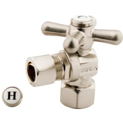Sale Vintage Angle Stop with 1/2" IPS x 1/2" OD Compression Toilet Parts