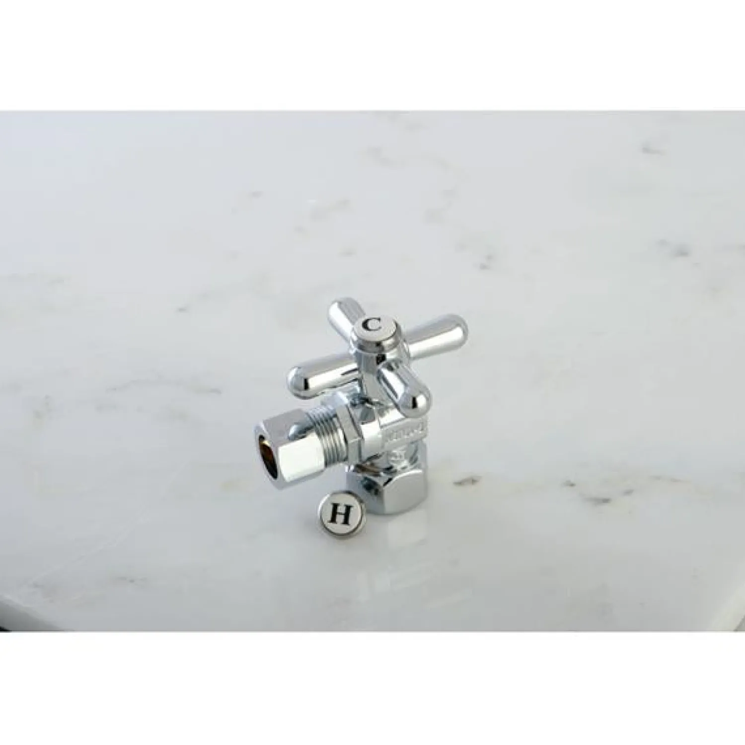 Sale Vintage Angle Stop with 1/2" IPS x 1/2" OD Compression Toilet Parts