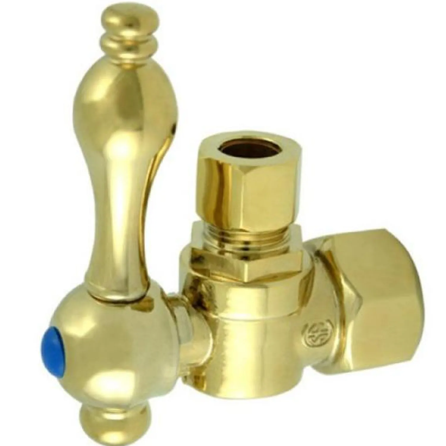 Best Vintage Angle Stop with 1/2" IPS x 3/8" OD Compression and Lever Handle Toilet Parts