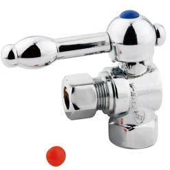 Sale Vintage Angle Stop with 3/8" IPS x 3/8" OD Compression in Polished Chrome Toilet Parts