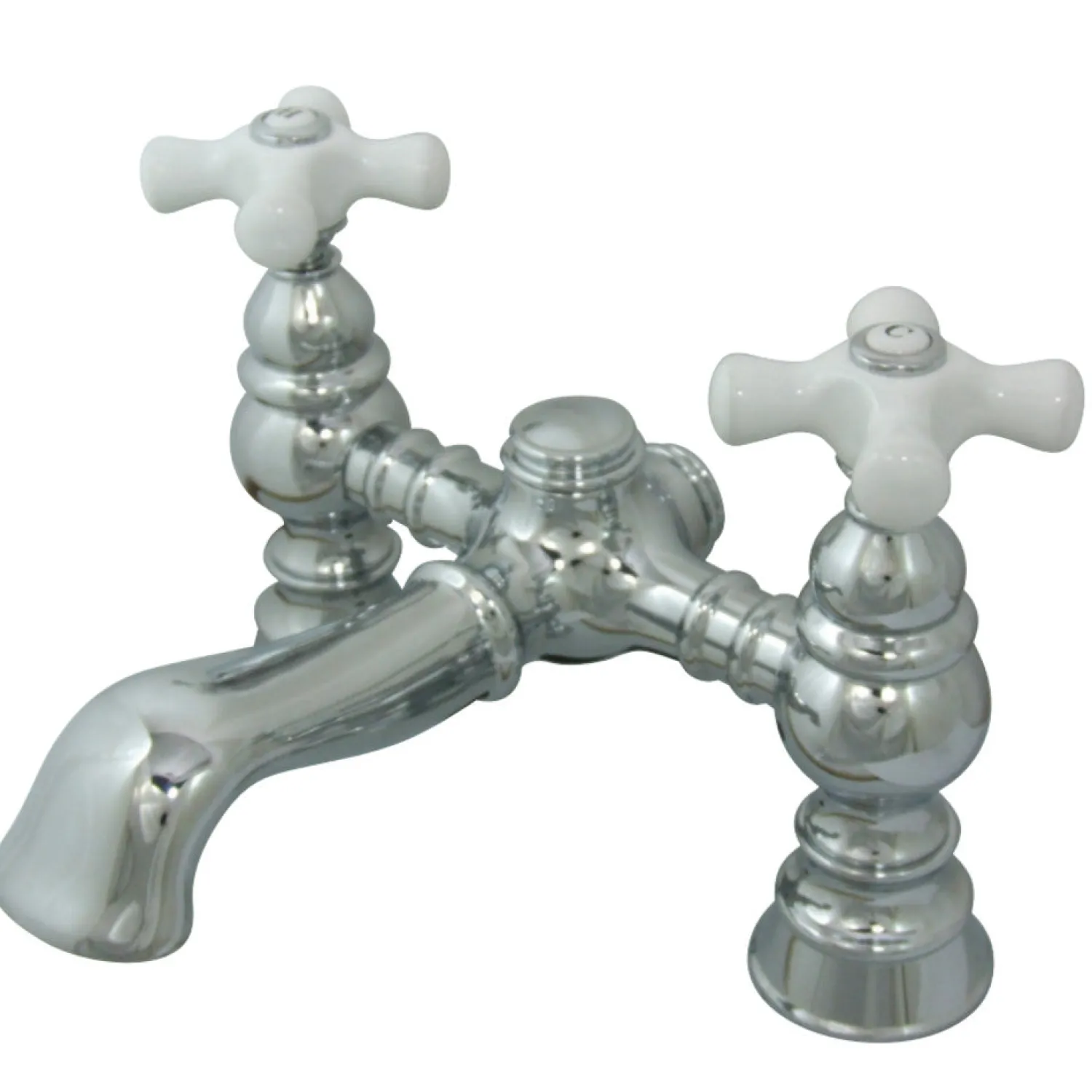 New Vintage 7" Brass Deck Mount Clawfoot Tub Filler Tub Faucets