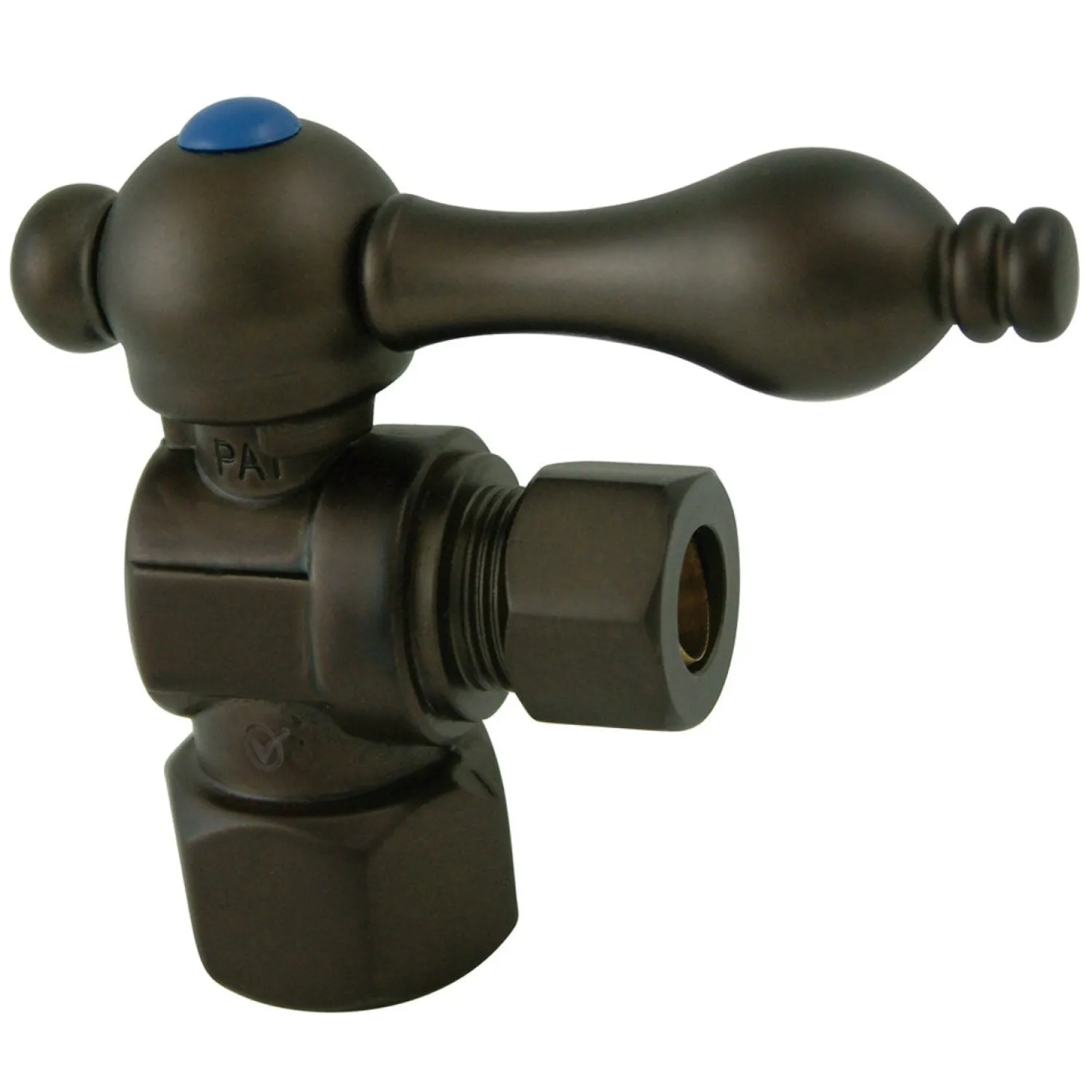 Best Vintage CC43105 1/2 IPS, 3/8 O.D. Compression Angle Shut-off Valve in Oil Rubbed Bronze Toilet Parts