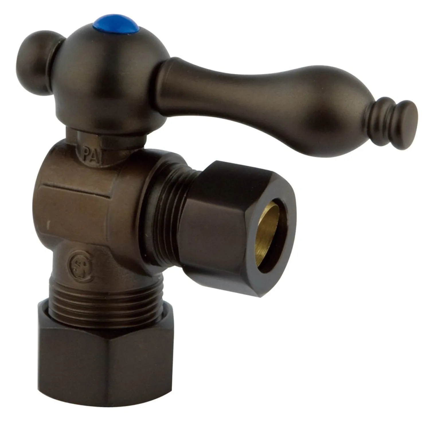 Sale Vintage CC54405 5/8" O.D. Compression, 1/2" O.D. Compression Angle Shut-off Valve in Oil Rubbed Bronze Toilet Parts