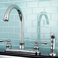 Sale Vintage Centerset Kitchen Faucet Faucets With Side Spray