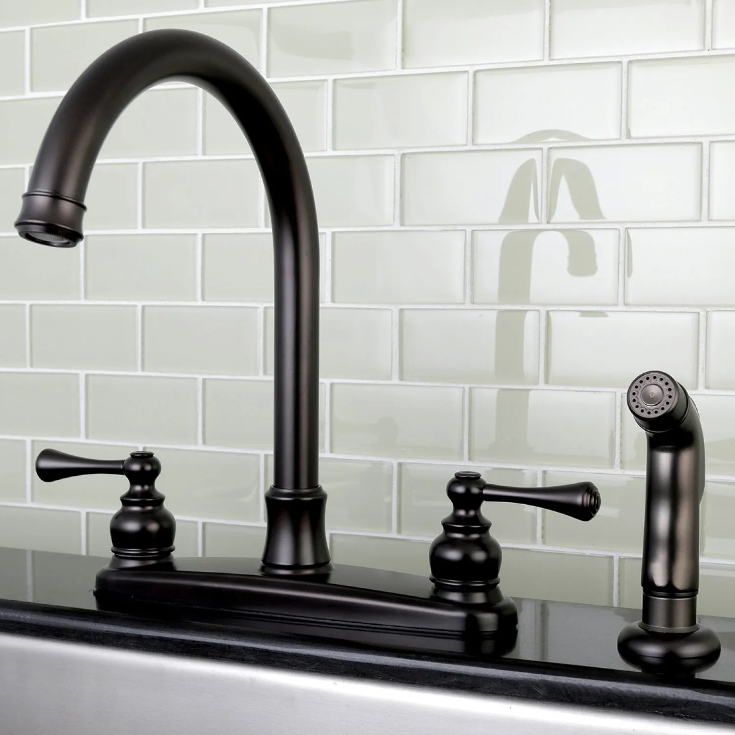 Sale Vintage Centerset Kitchen Faucet Faucets With Side Spray