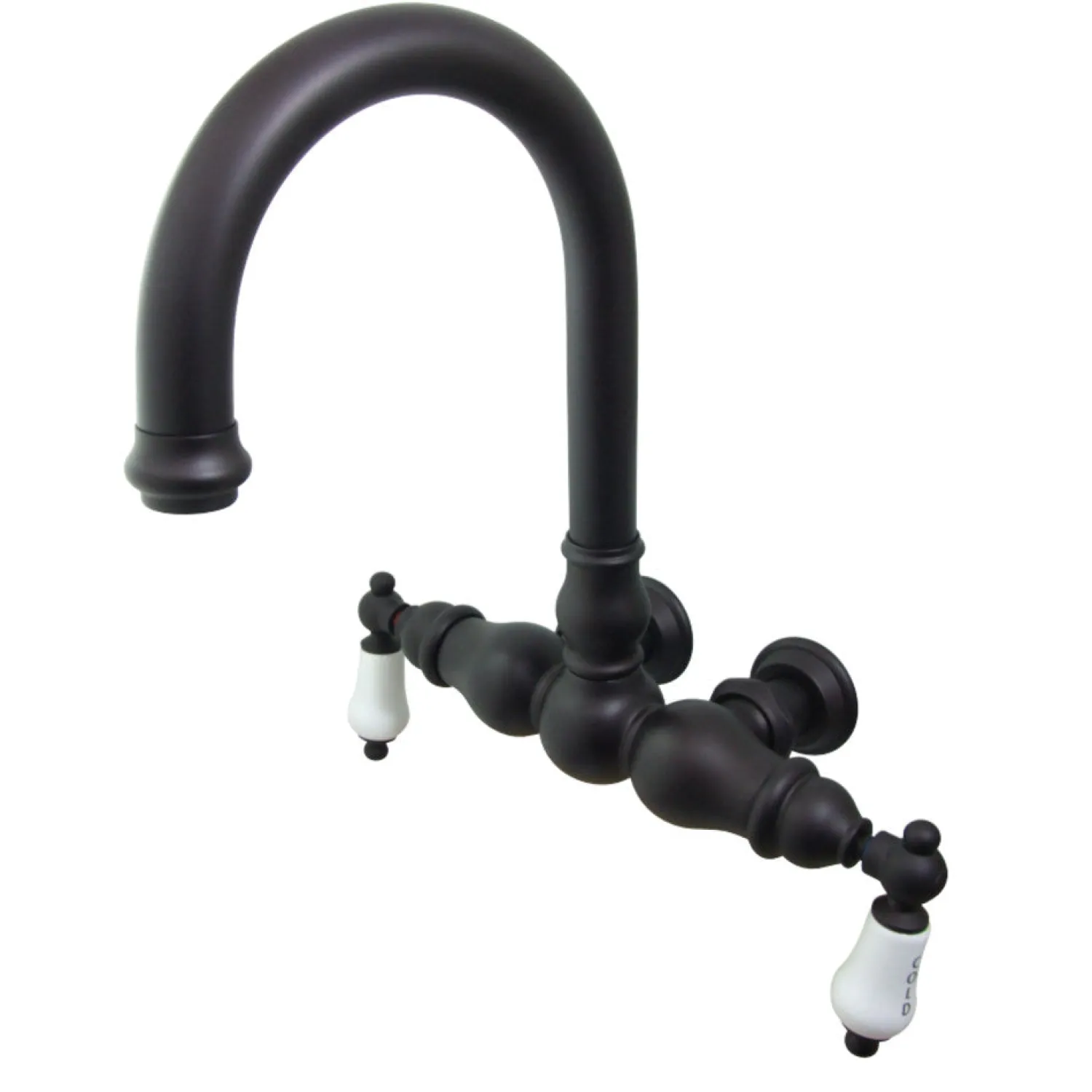 Outlet Vintage 3-3/8" Centers Clawfoot Wall Mount Tub Filler Tub Faucets