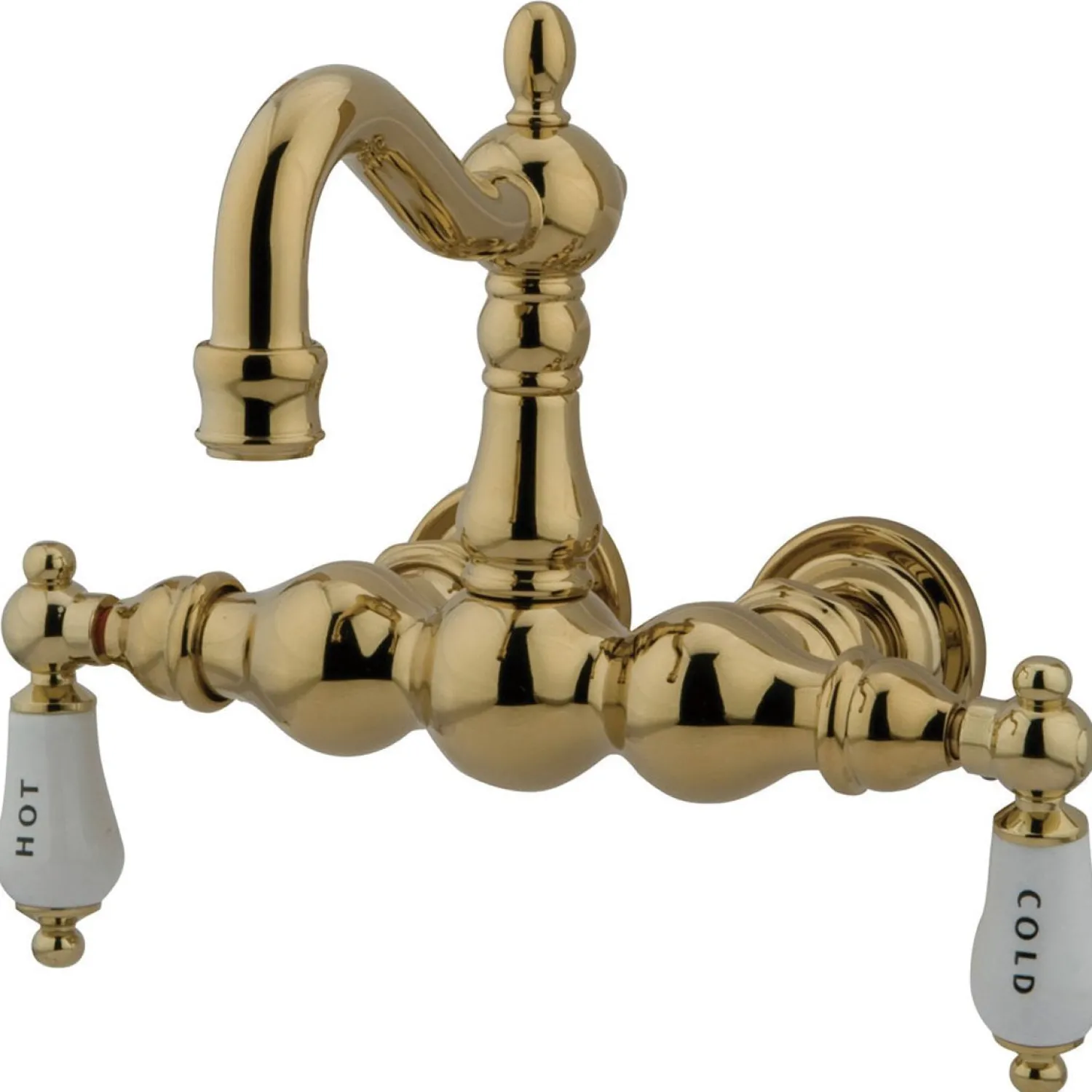Best Vintage 3-3/8" Classic Wall Mount Clawfoot Tub Filler Tub Faucets