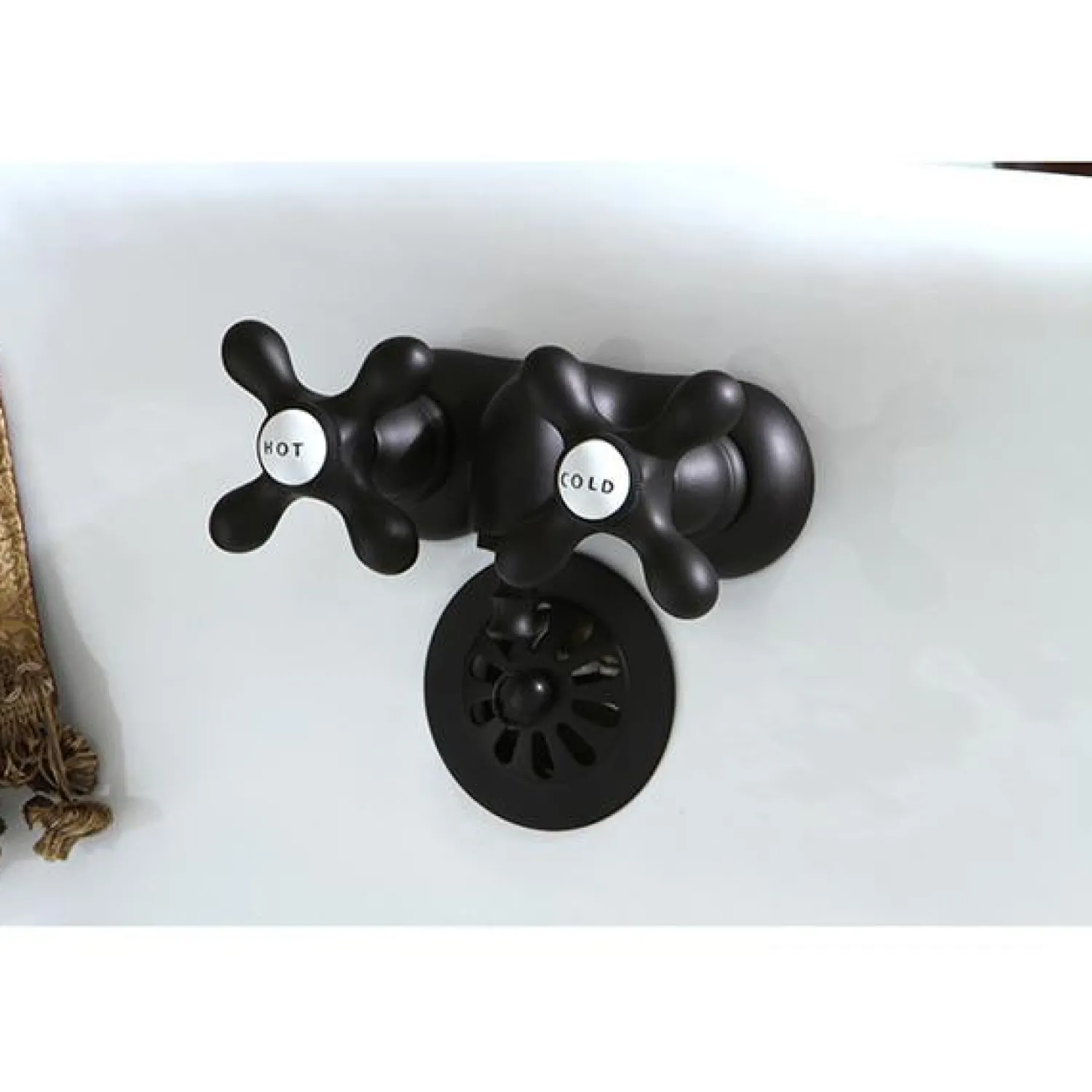 Clearance Vintage 3-3/8" Classic Wall Mount Clawfoot Tub Filler Tub Faucets