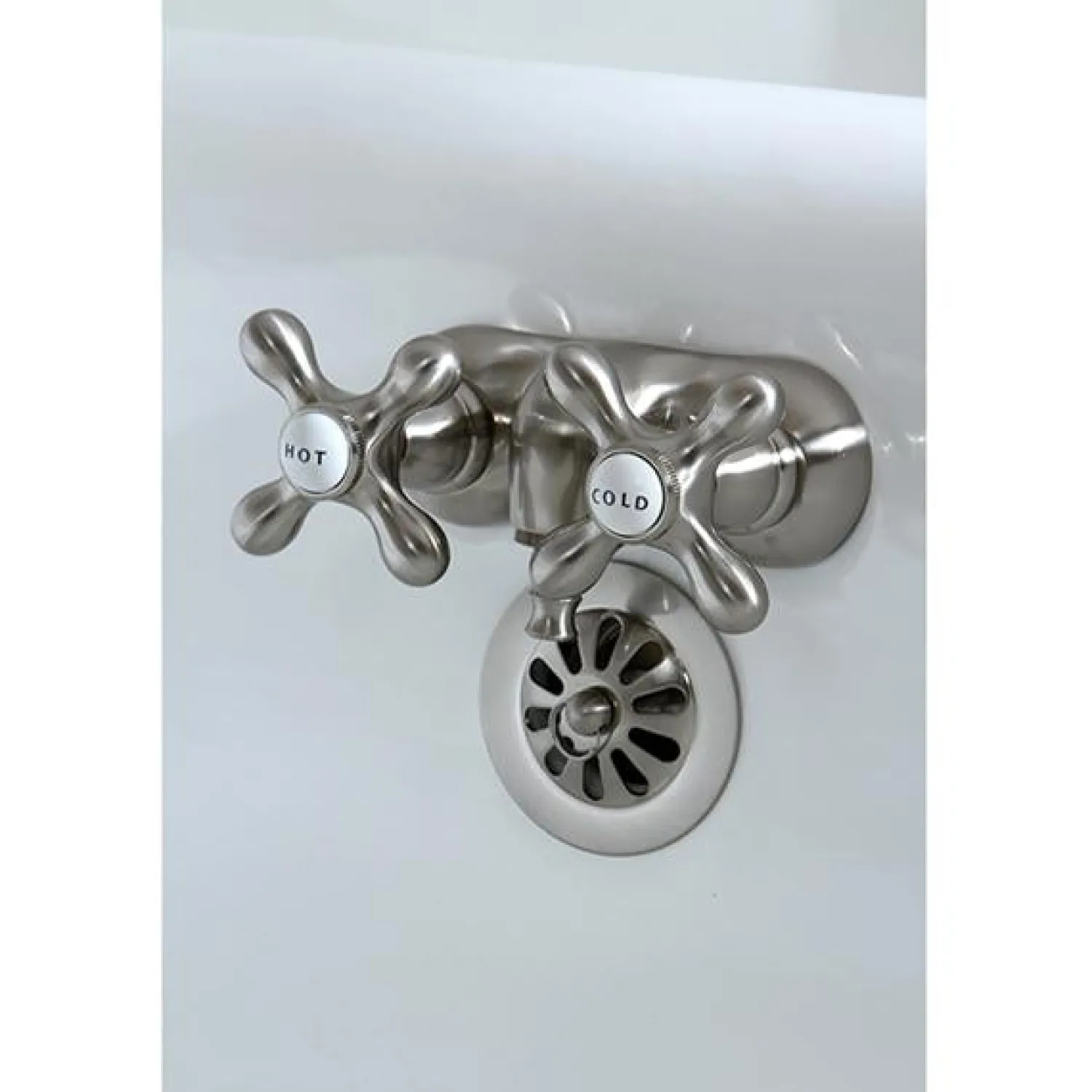 Clearance Vintage 3-3/8" Classic Wall Mount Clawfoot Tub Filler Tub Faucets