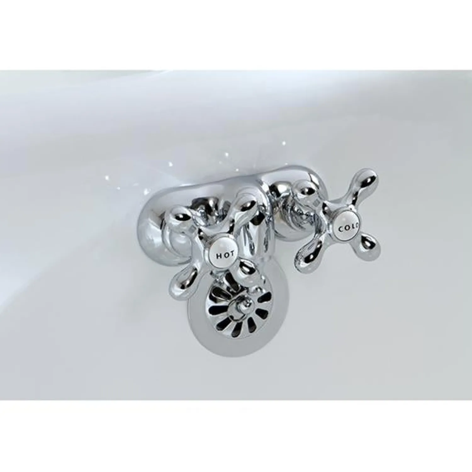 Clearance Vintage 3-3/8" Classic Wall Mount Clawfoot Tub Filler Tub Faucets