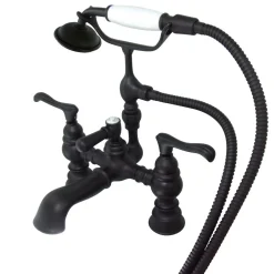 Online Vintage 7" Classic Deck Mount Clawfoot Tub Filler with Hand Shower Tub Faucets