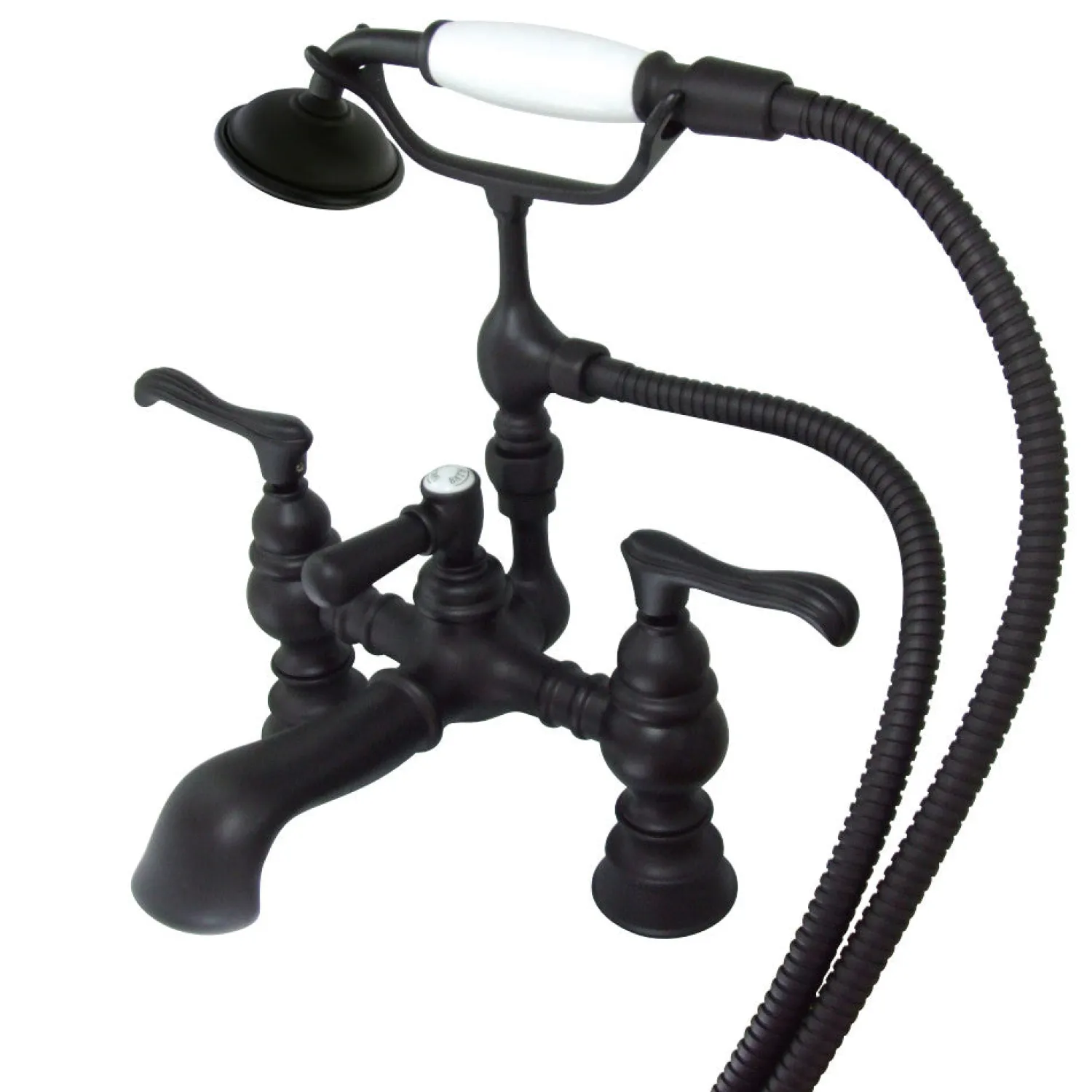 Online Vintage 7" Classic Deck Mount Clawfoot Tub Filler with Hand Shower Tub Faucets
