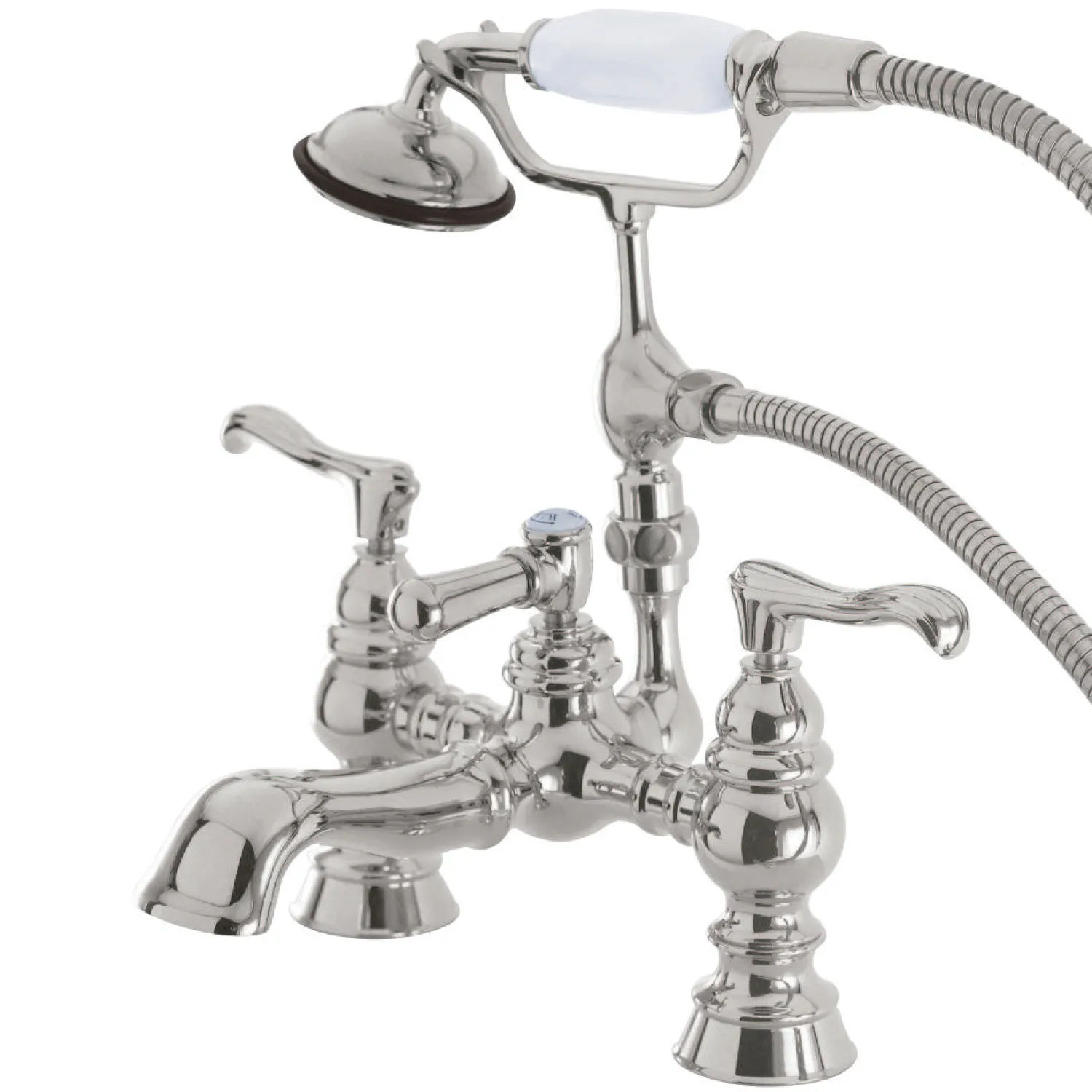 Online Vintage 7" Classic Deck Mount Clawfoot Tub Filler with Hand Shower Tub Faucets