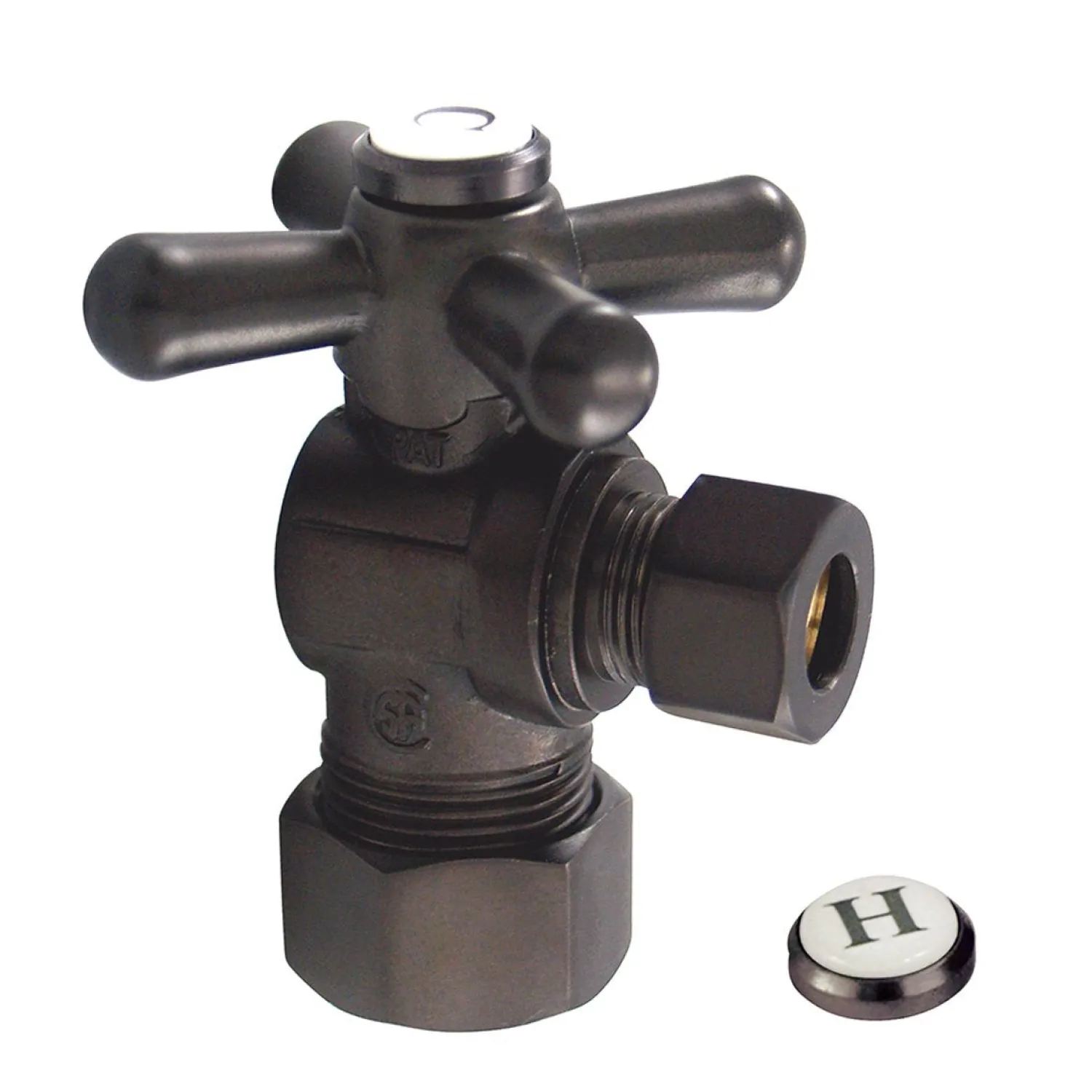 Sale Vintage Classic Angle Stop with 5/8" OD Compression x 3/8" OD Compression Toilet Parts