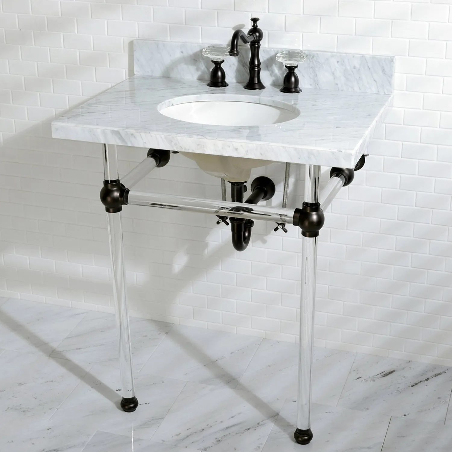 Sale Vintage Classic Angle Stop with 5/8" OD Compression x 3/8" OD Compression Toilet Parts