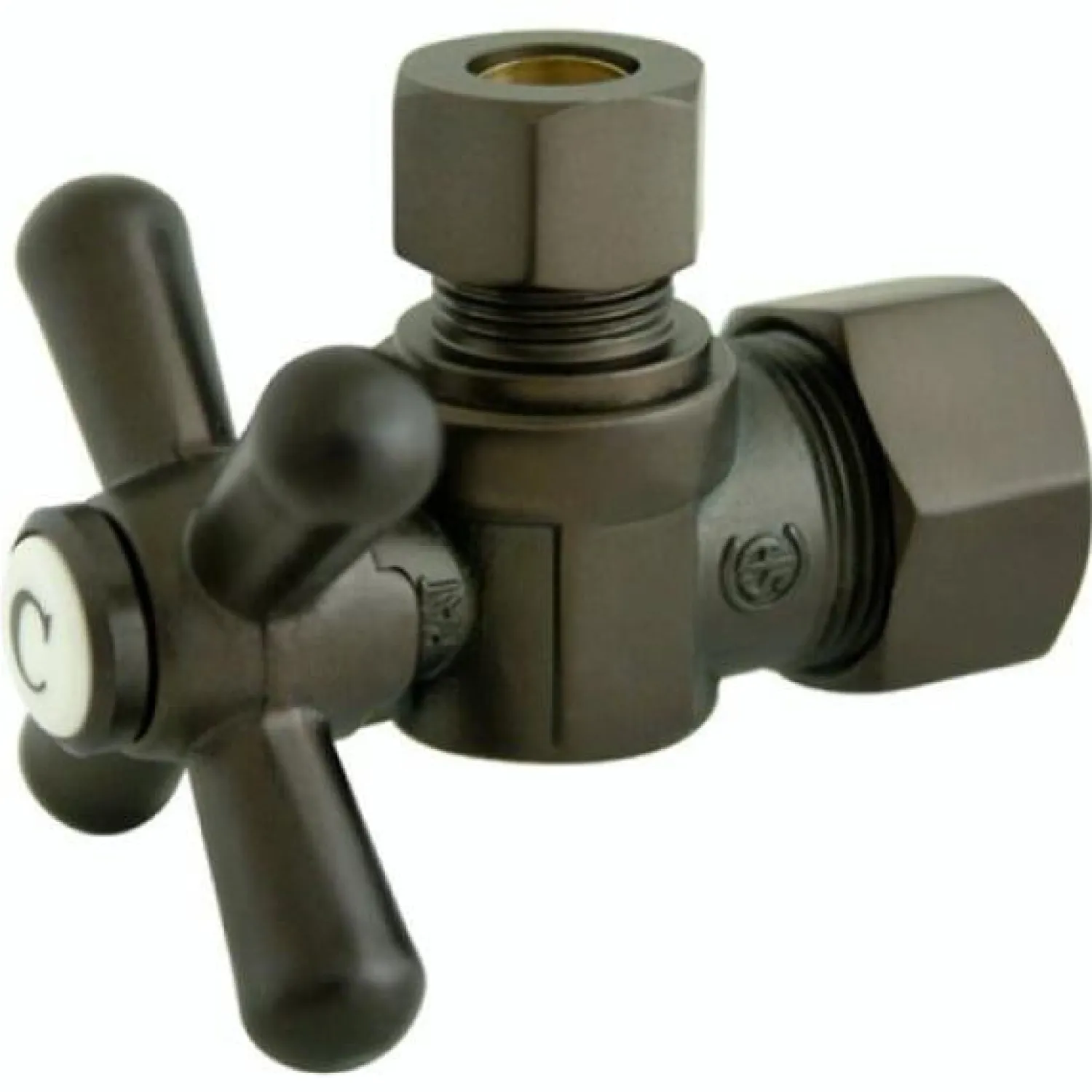 Sale Vintage Classic Angle Stop with 5/8" OD Compression x 3/8" OD Compression Toilet Parts