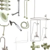 New Vintage Clawfoot Tub Package with High Rise Goose Neck Tub & Shower Sets|Tub Faucets