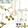 Sale Vintage Clawfoot Tub Package with Porcelain Cross Handles Tub & Shower Sets|Tub Faucets