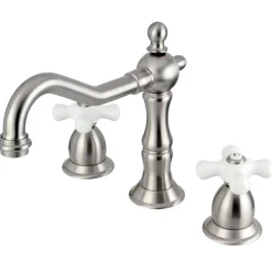 Discount Vintage Cross-Handle 8 to 16-Inch Widespread Bathroom Faucet 8" Widespread