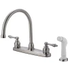 Discount Vintage Deck Mount Centerset Kitchen Faucet Faucets With Side Spray
