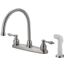 Discount Vintage Deck Mount Centerset Kitchen Faucet Faucets With Side Spray