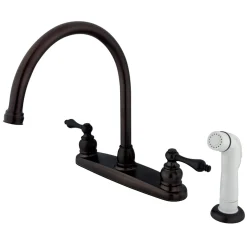 Discount Vintage Deck Mount Centerset Kitchen Faucet Faucets With Side Spray