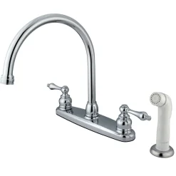 Discount Vintage Deck Mount Centerset Kitchen Faucet Faucets With Side Spray