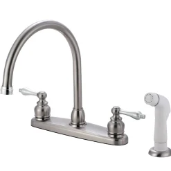 Discount Vintage Deck Mount Centerset Kitchen Faucet Faucets With Side Spray