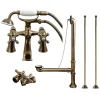 Discount Vintage Deck Mount Clawfoot Tub Faucet Package Tub Faucets