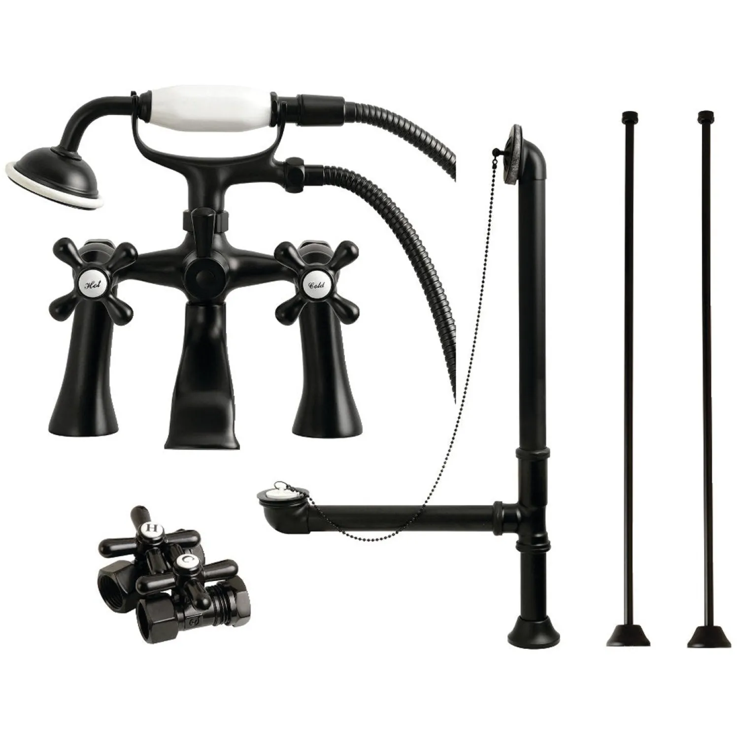 Discount Vintage Deck Mount Clawfoot Tub Faucet Package Tub Faucets