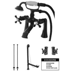 Hot Vintage Deck Mount Classic Clawfoot Tub Faucet Package Tub Faucets