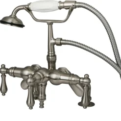 Sale Vintage Deck Mount Clawfoot Tub Filler Faucet with Hand Shower Tub Faucets