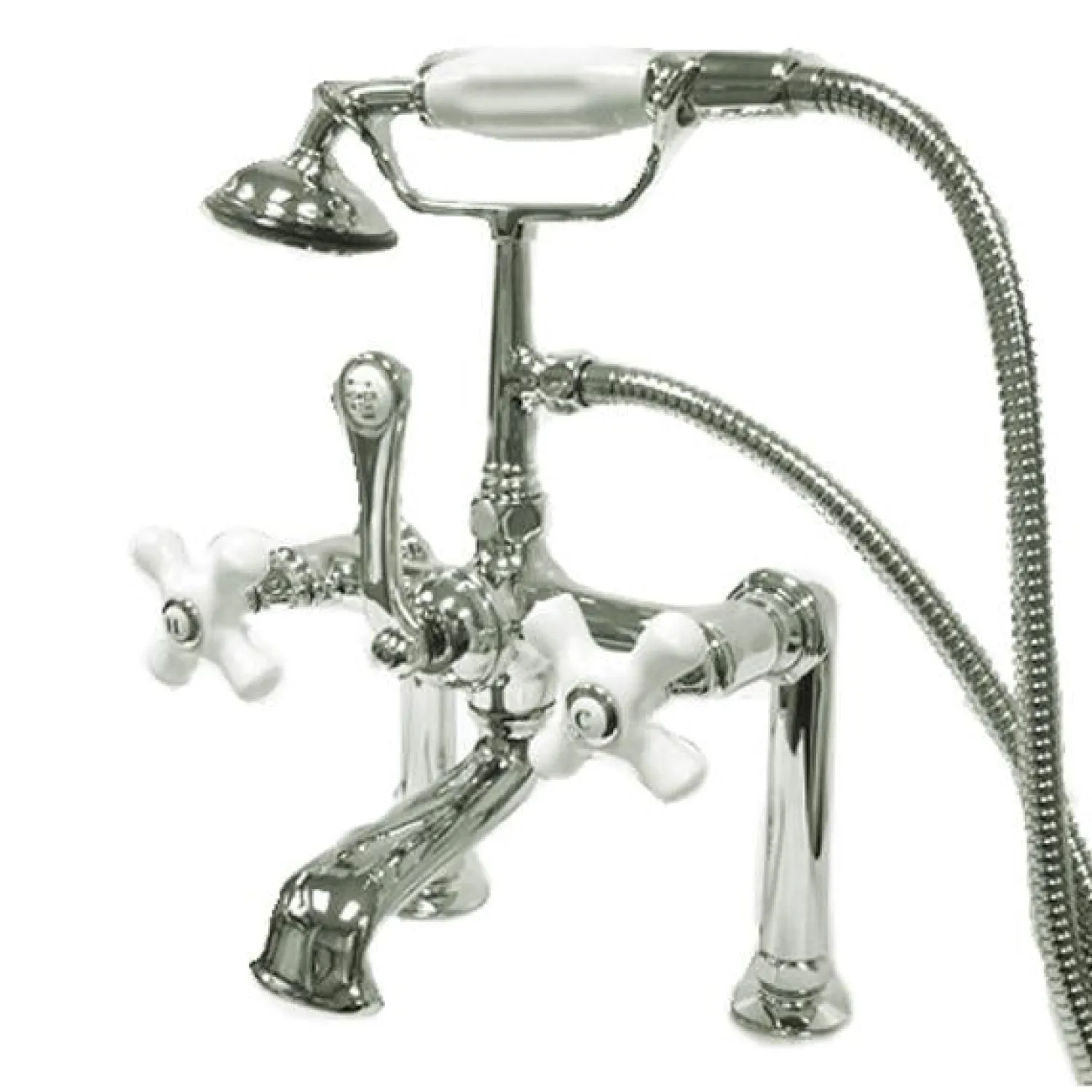 Outlet Vintage Deck Mount Classic Clawfoot Tub Filler with Hand Shower Tub Faucets