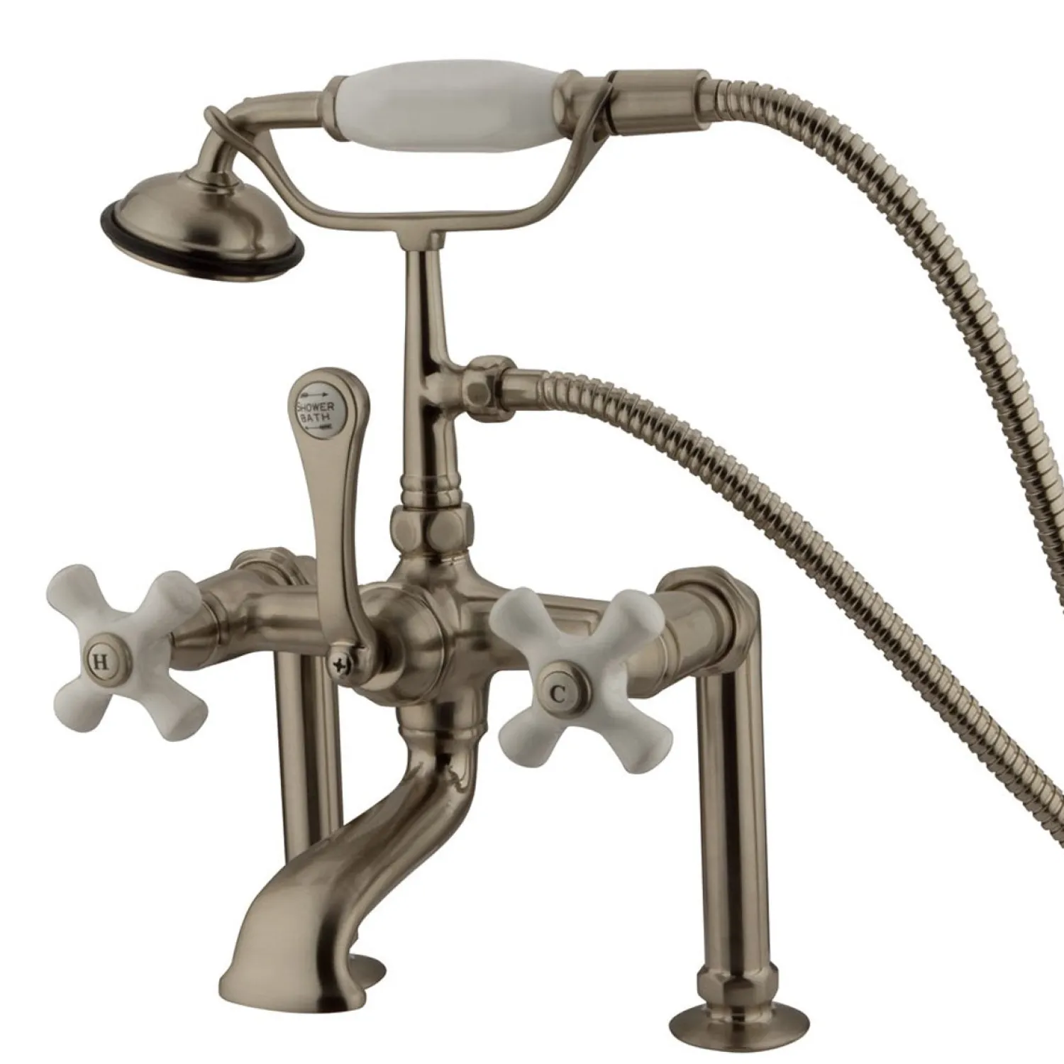 Outlet Vintage Deck Mount Classic Clawfoot Tub Filler with Hand Shower Tub Faucets