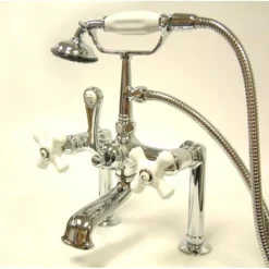Outlet Vintage Deck Mount Classic Clawfoot Tub Filler with Hand Shower Tub Faucets