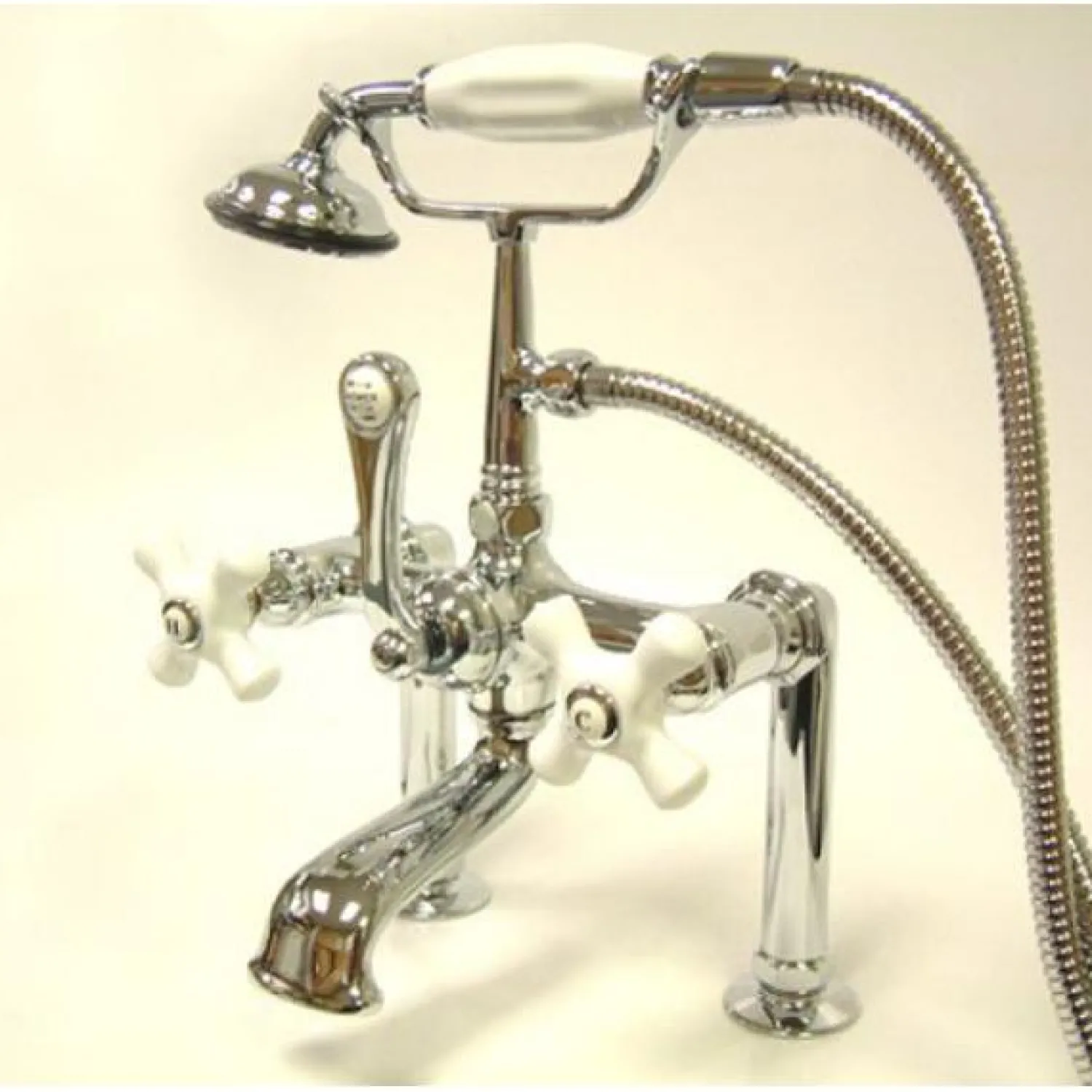 Outlet Vintage Deck Mount Classic Clawfoot Tub Filler with Hand Shower Tub Faucets