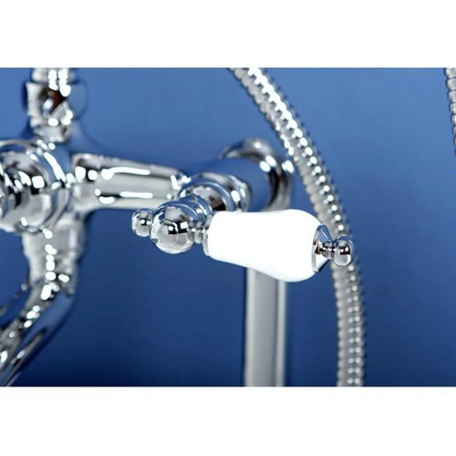 New Vintage 7" Deck Mount Clawfoot Tub Filler with Hand Shower Tub Faucets