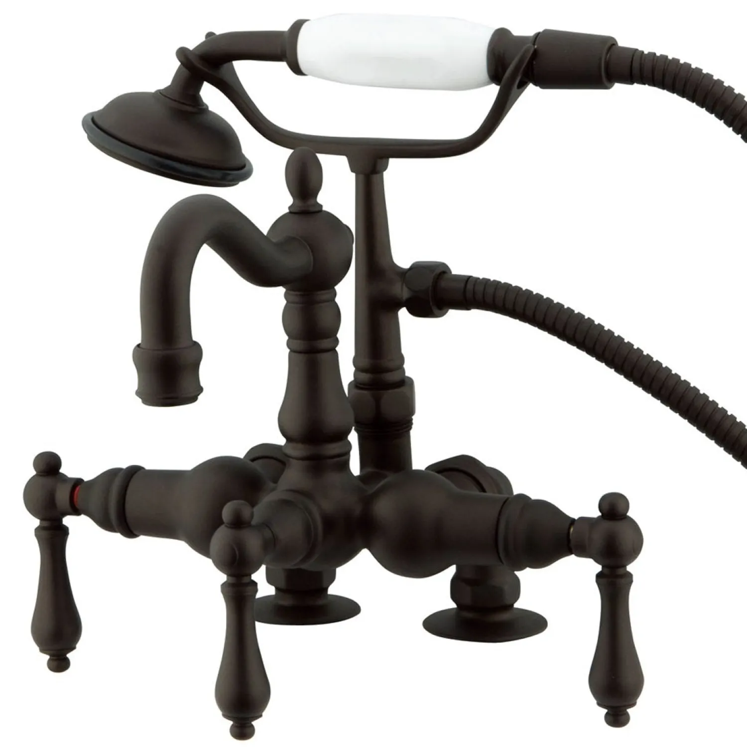 Discount Vintage 3-3/8" Deck Mount Clawfoot Tub Filler with Hand Shower Tub Faucets